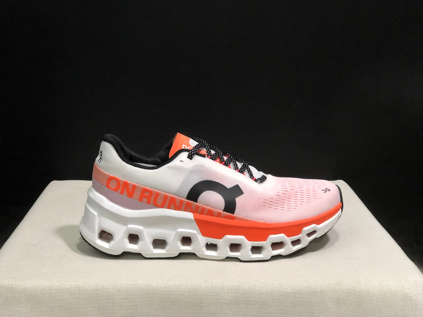 On Running Cloudmonster 2 Shock-Absorbing And Breathable Running Shoes White/Orange