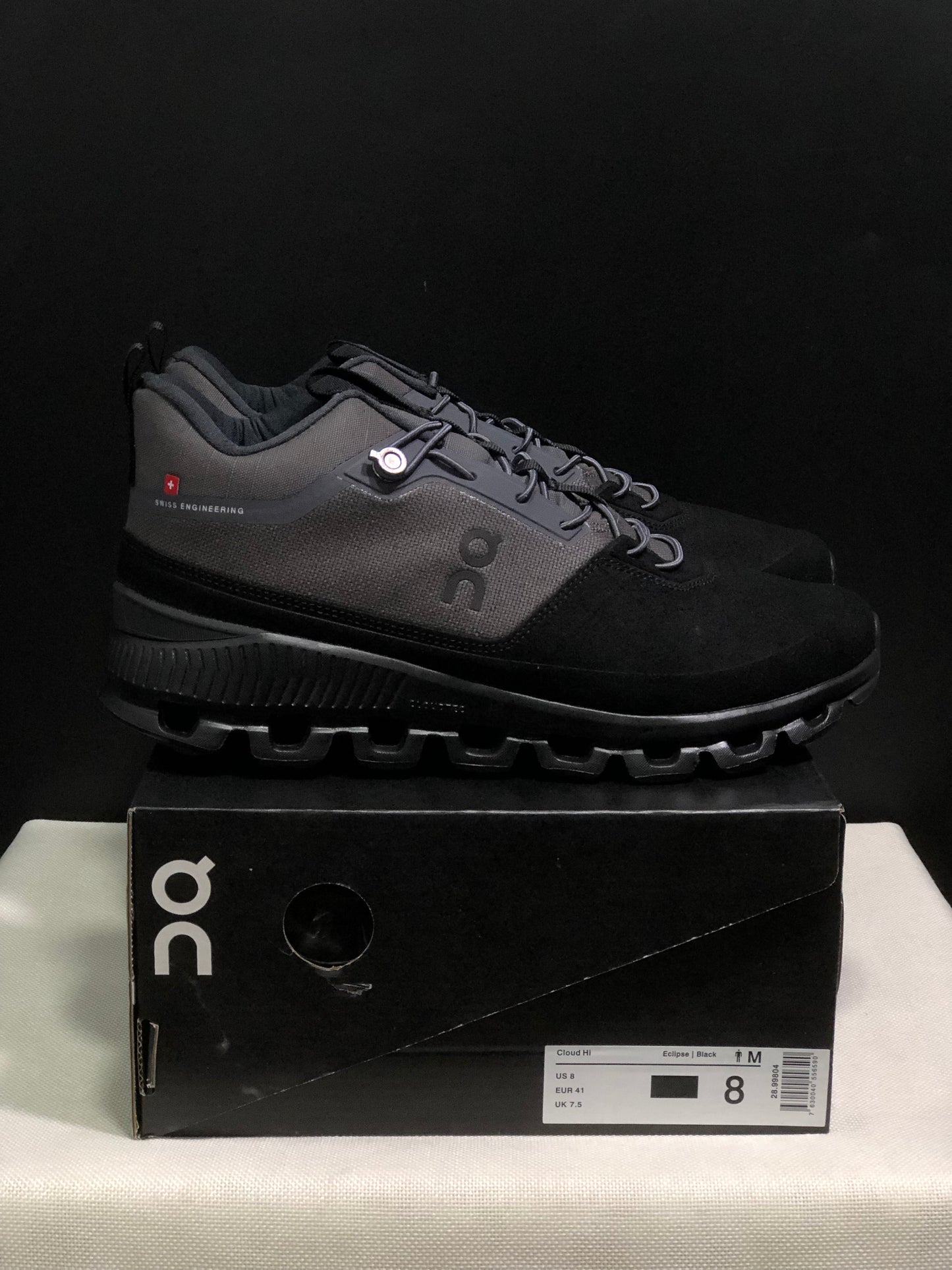 On Running Cloud Hi Edge Outdoor Training Running Shoes Dark Grey/Black