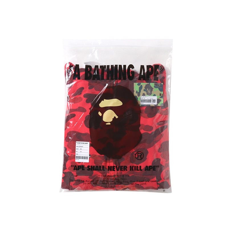 A Bathing Ape Shark Head Classic Fur Hoodie Red