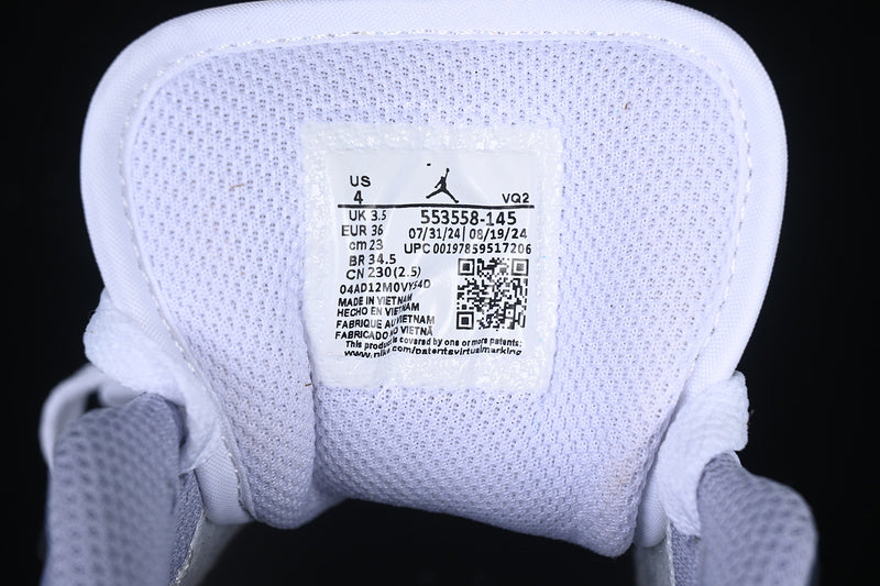 Nike Air Jordan 1 Low White Black Purple Sneakers