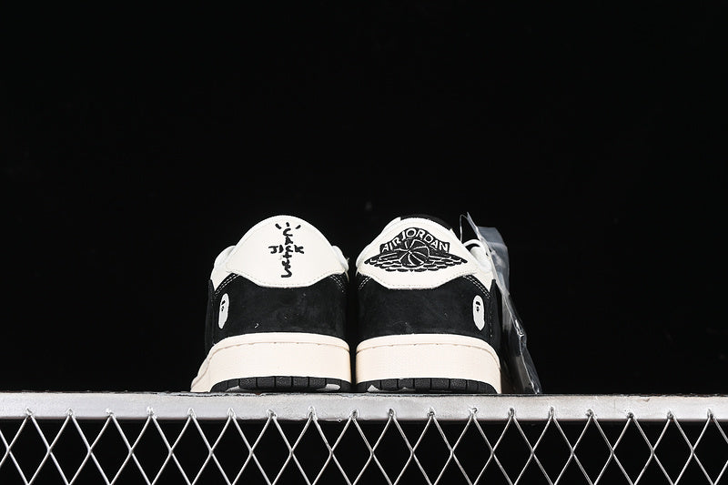 Nike Air Jordan 1 Low OG SP Travis Scott Fragment Design BAPE White Black Sneakers