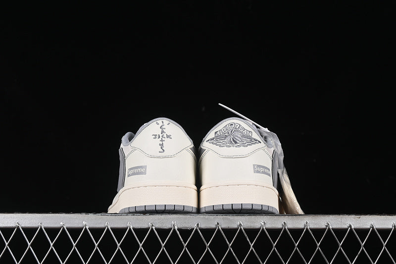 Travis Scott Fragment Design Nike Air Jordan 1 Low OG SP Grey White Sneakers