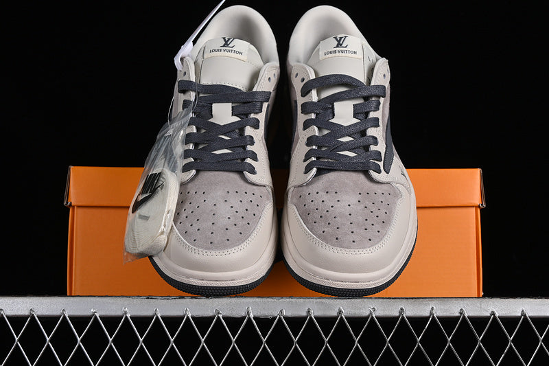 Nike Air Jordan 1 Low OG SP Travis Scott Fragment Design LV Black Grey Sneakers