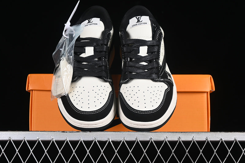 Nike Air Jordan 1 Louis Vuitton Travis Scott Fragment Design OG SP Black White Sneakers