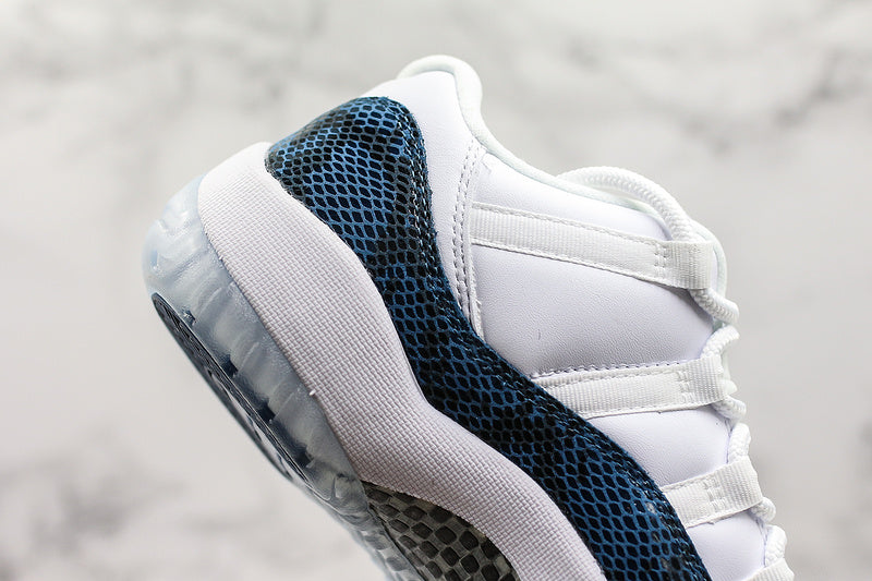 Nike Air Jordan 11 Retro Low Navy Snakeskin Sneakers