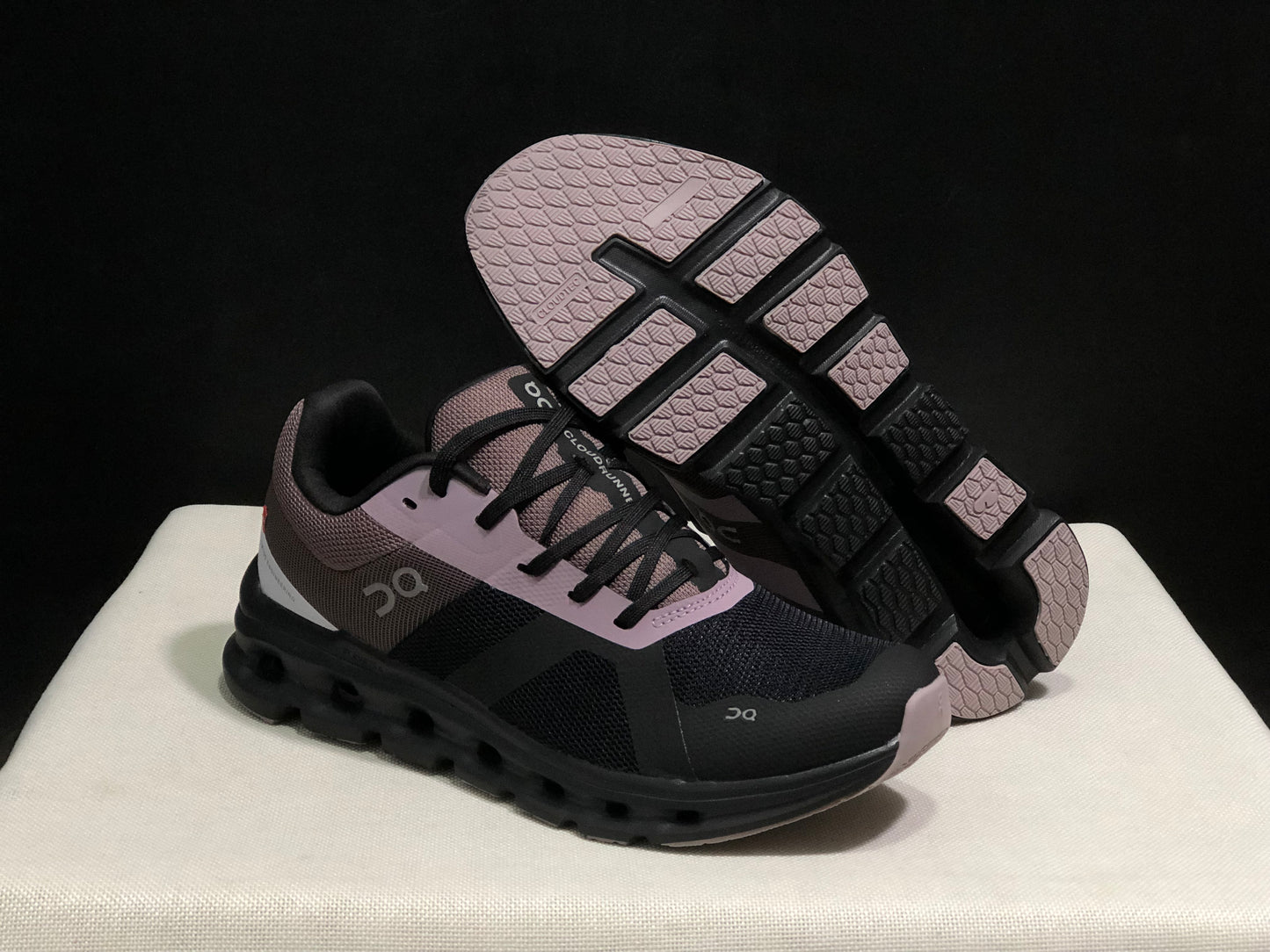 On Running Cloudrunner Anti-Slip Sports Running Shoes Black/Grape