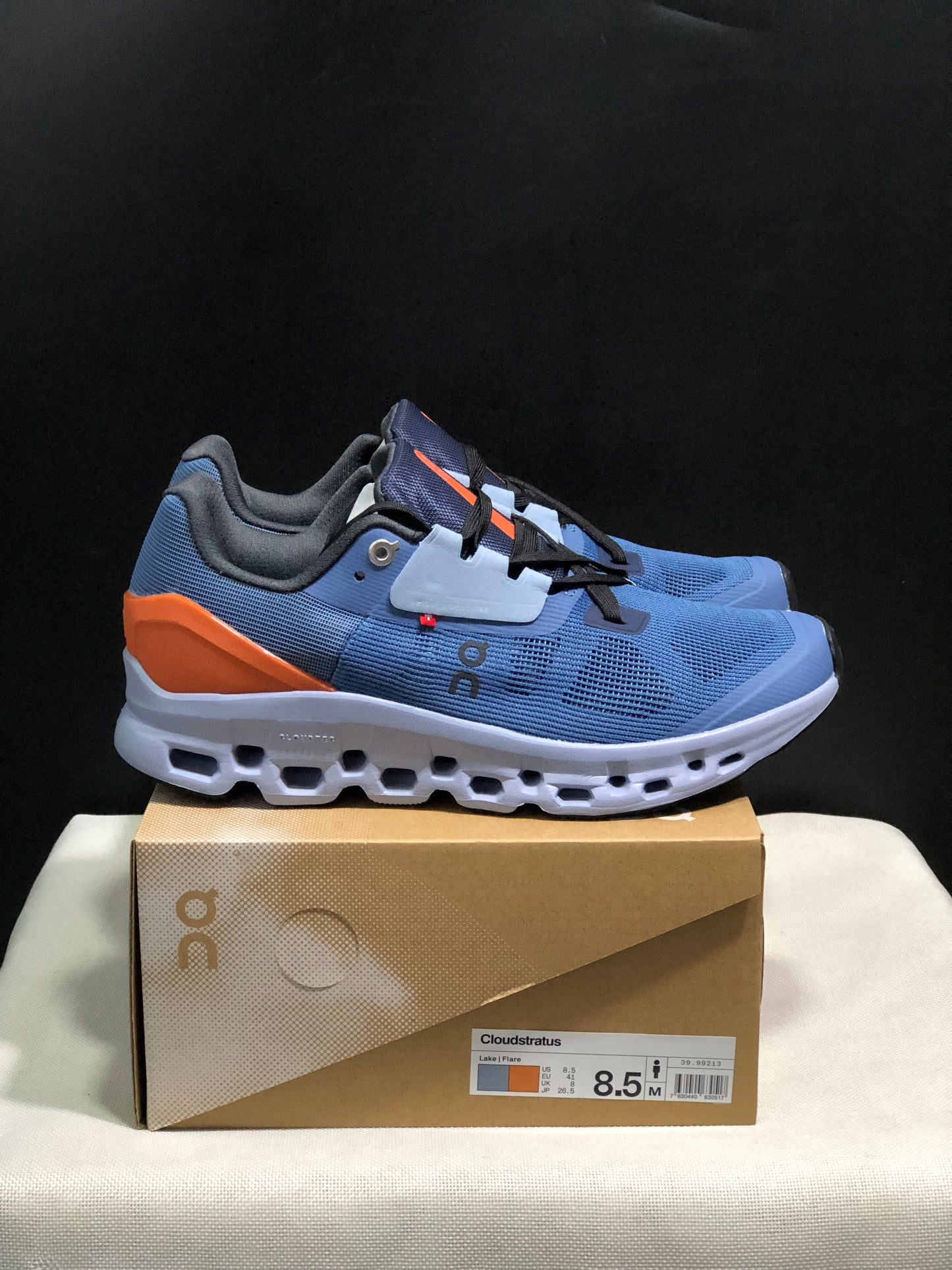 On Running Cloudstratus Breathable Support Running Shoes Blue