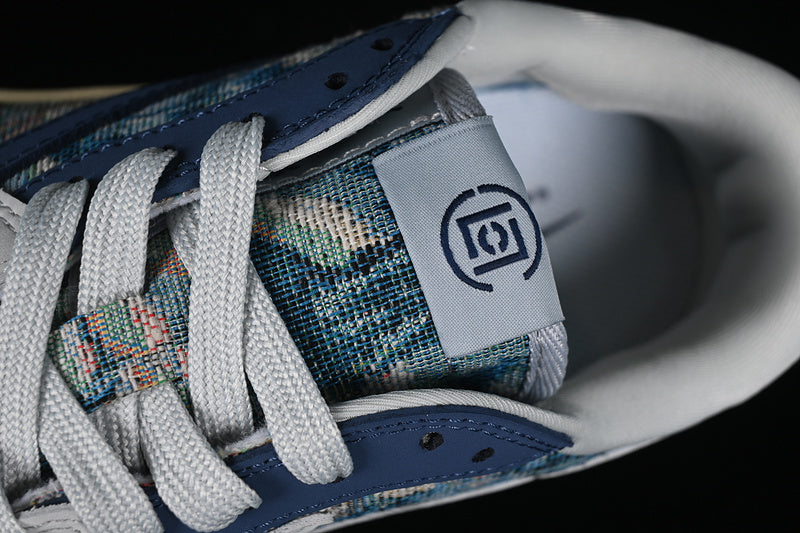 Nike Air Jordan 1 Low Travis Scott Fragment Design Grey Blue Multicolour Sneakers