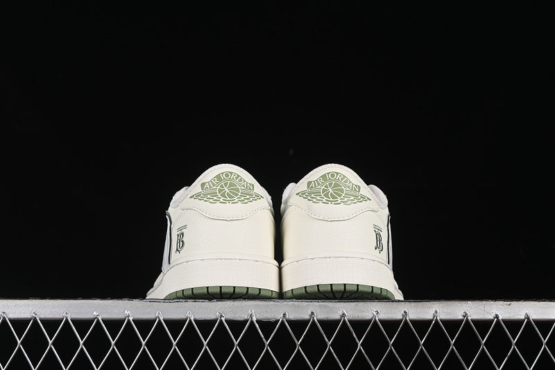 Nike Air Jordan 1 Low OG SP Off-White Travis Scott Fragment Design Green Sole White Sneakers