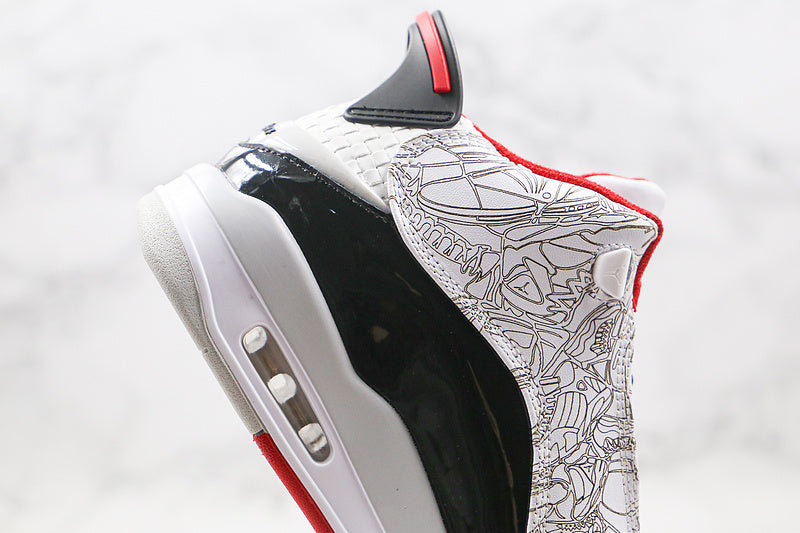 Nike Air Jordan Dub Zero White True Red Black Sneakers