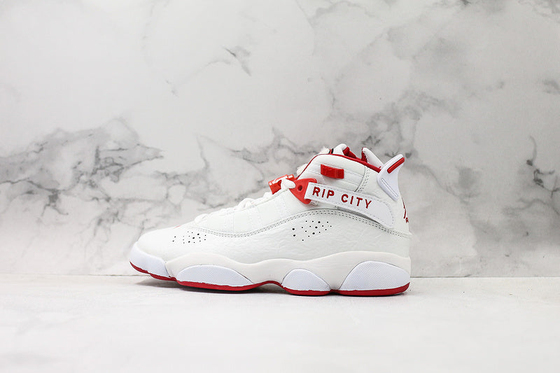 Nike Air Jordan 6 Rings White Red Sneakers