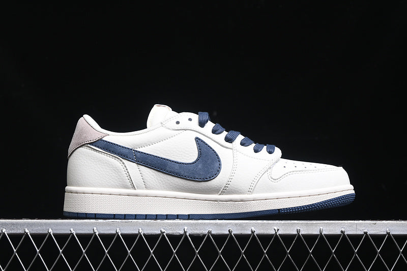 Travis Scott Fragment Design Nike Air Jordan 1 Low Givenchy OG SP Blue Sole White Sneakers