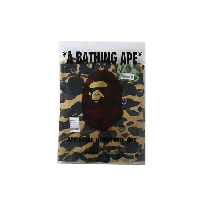 A Bathing Ape BAPE Camouflage Kangaroo Hoodie Yellow