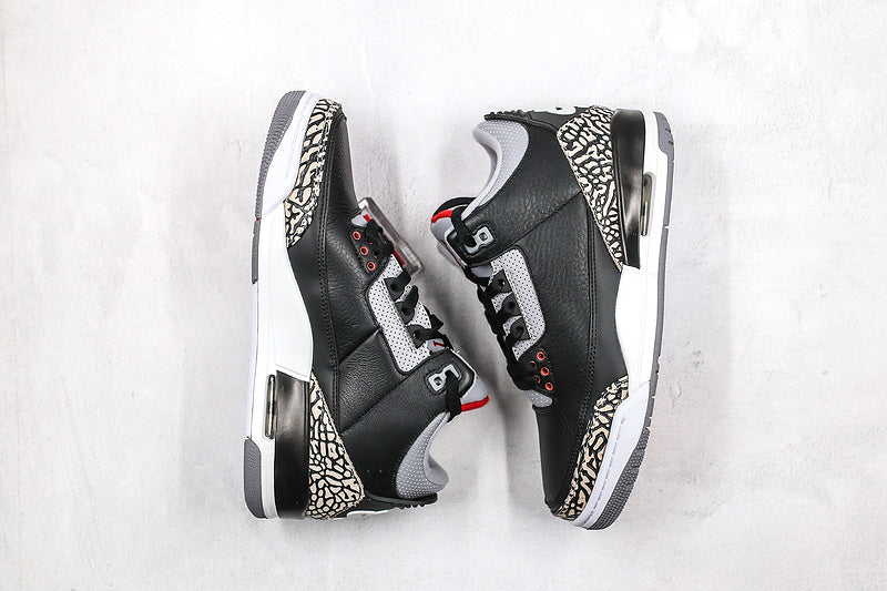 Nike Air Jordan 3 Retro OG Mid Black Cement Sneakers