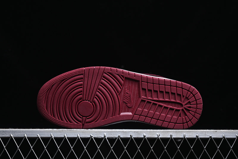 Nike Air Jordan 1 Low Black White Dark Beetroot Red Sneakers