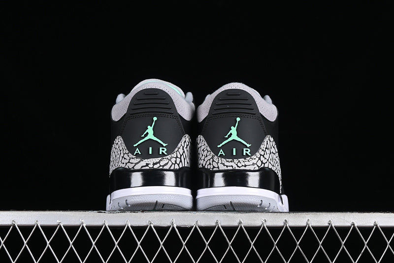 Nike Air Jordan 3 Retro Green Glow Black Wolf Grey White Sneakers