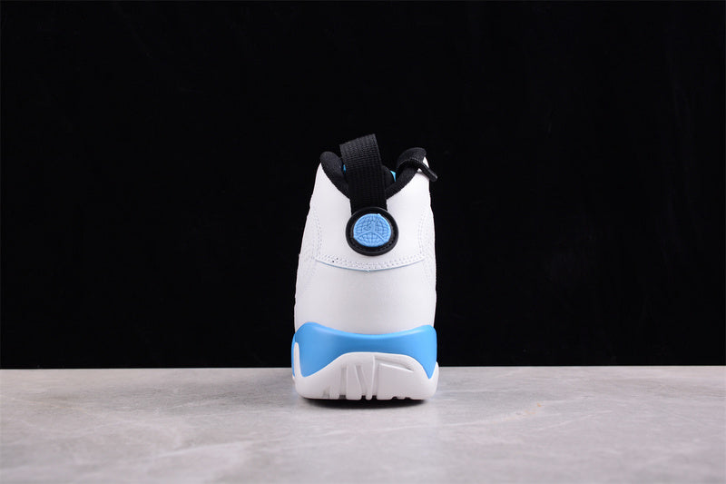 Nike Air Jordan 9 Retro Black Powder Blue Summit White Sneakers