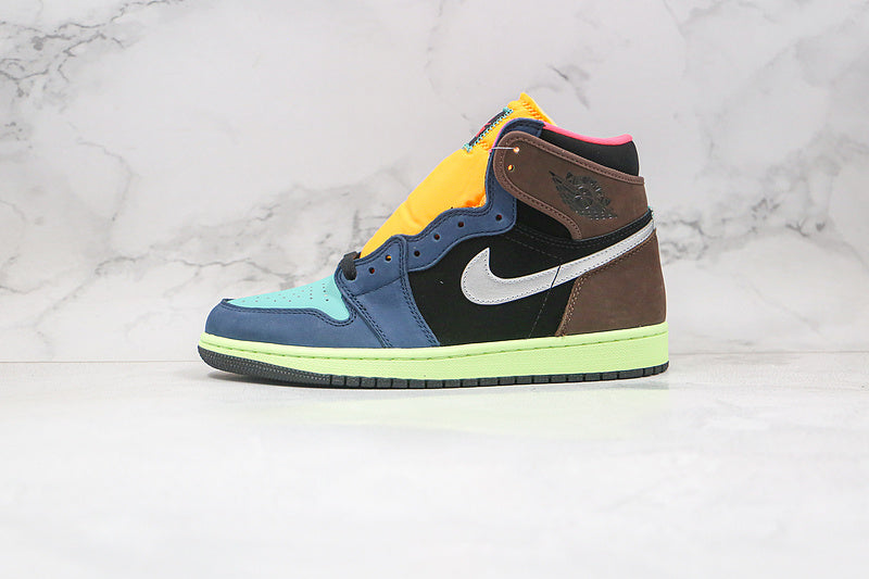 Nike Air Jordan 1 Retro High-Top Brown Pink Sneakers