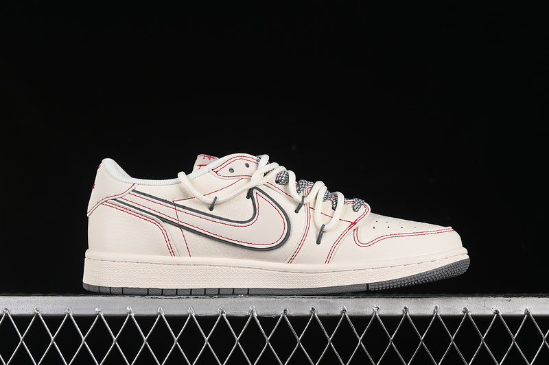 Nike Air Jordan 1 Low Travis Scott Fragment Design OG SP Beige Red Grey Sneakers