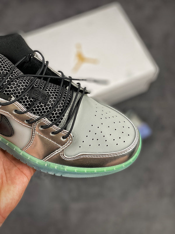 Nike Air Jordan 1 Low Silver Gray Sneakers