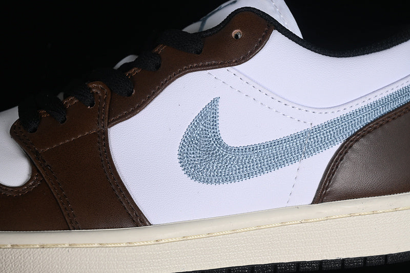 Nike Air Jordan 1 Low Retro SE White Dark Brown Sneakers