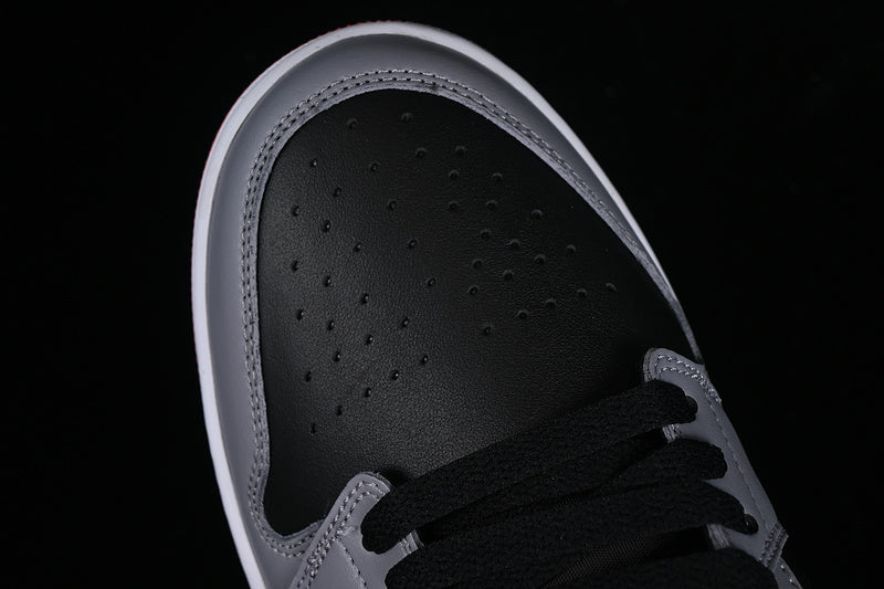 Nike Air Jordan 1 Low Black Smoke Grey Red Sneakers