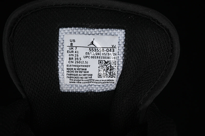 Nike Air Jordan 1 Low Black White Sneakers