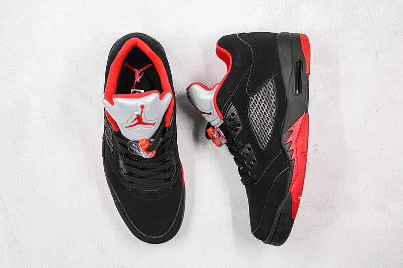 Nike Air Jordan 5 Retro Low Alternate 90 Black Red Sneakers