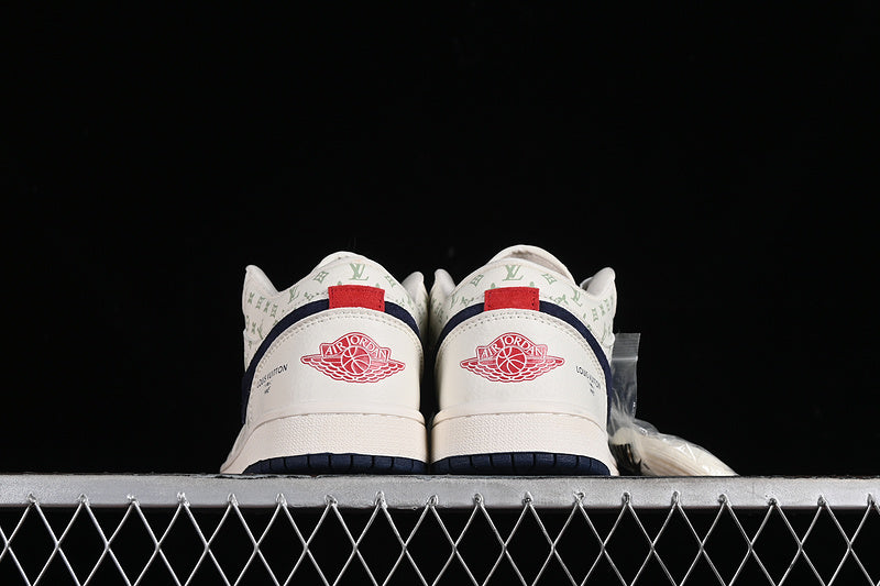 Nike Air Jordan 1 Low Louis Vuitton Blue Grey White Sneakers