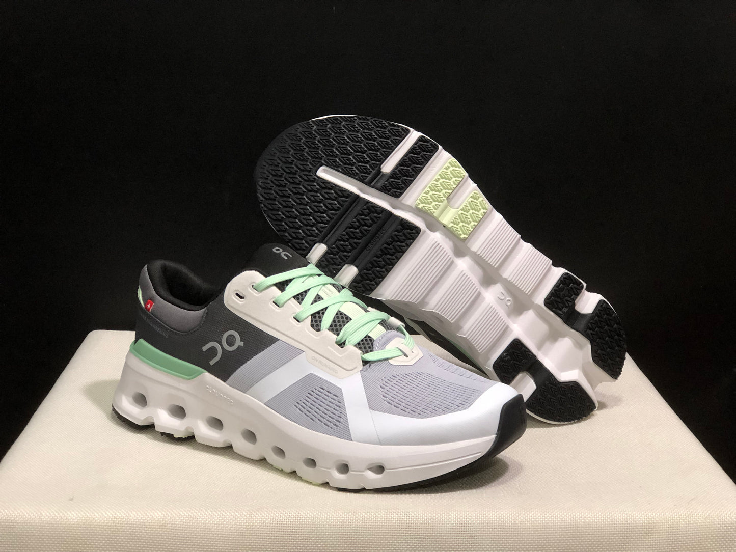 On Running Cloudrunner 2 Mesh Breathable Running Shoes Light Grey/Green