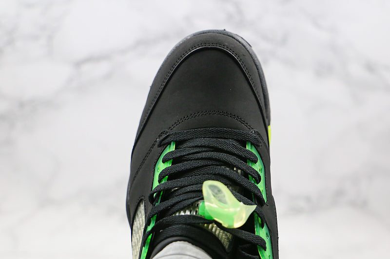 Nike Air Jordan 5 Retro Quai 54 Black Radiant Green Sneakers