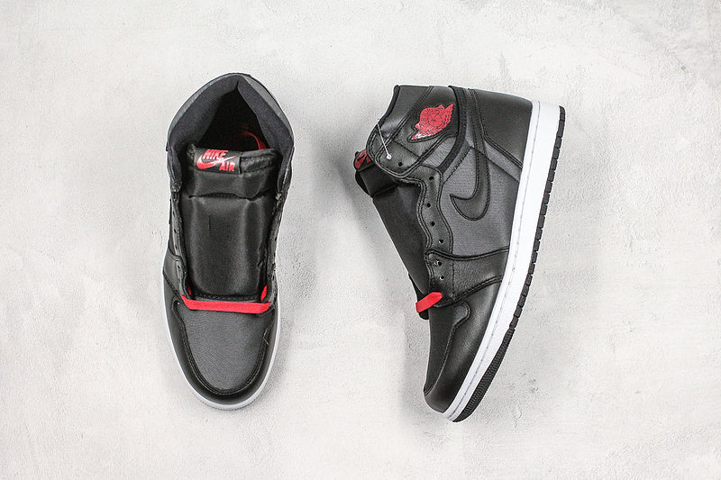 Nike Air Jordan 1 Retro OG High Black Gym Red Metallic Silver Sneakers