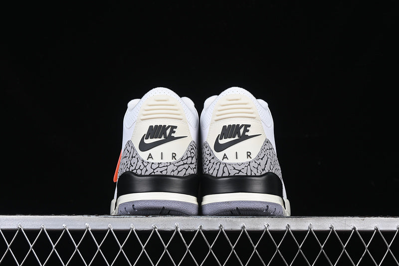 Nike Air Jordan 3 Retro White Cement Reimagined Fire Red Sneakers