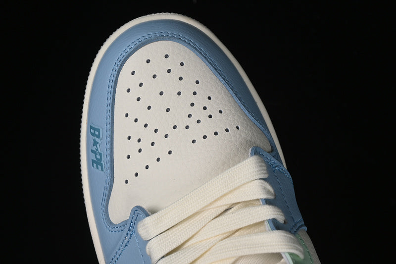 Nike Air Jordan 1 Low BAPE White Blue Sneakers