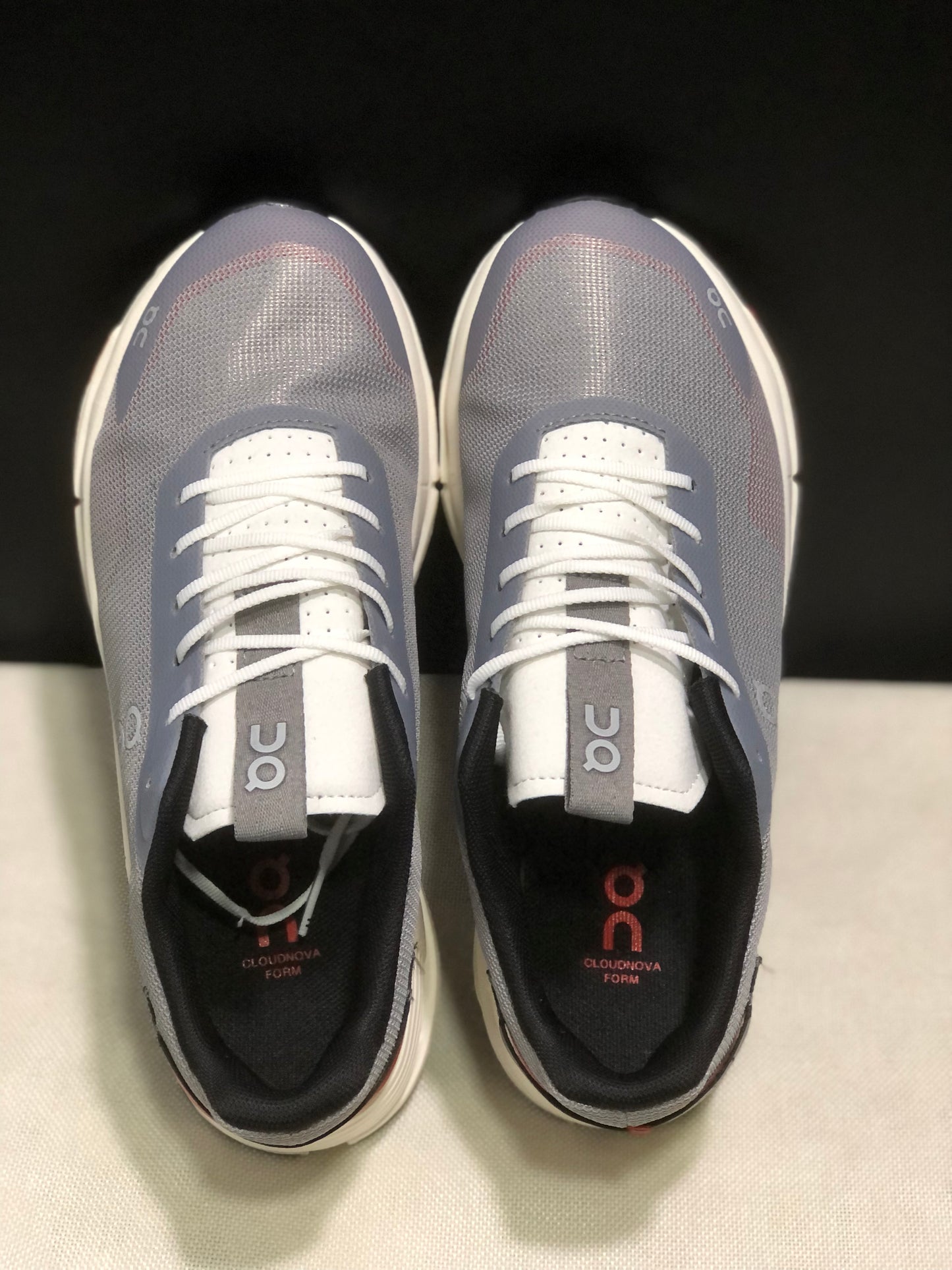 On Running Cloudnova Form 2 Fashionable Casual Running Shoes Fog Grey/Red