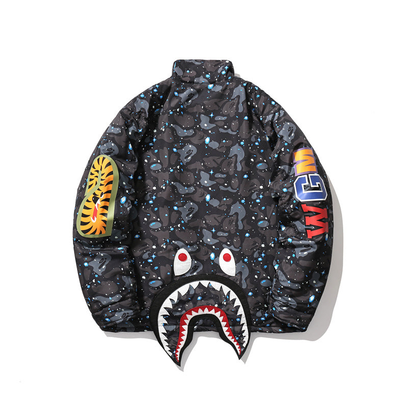 A Bathing Ape Big Shark Head Star Padded Jacket