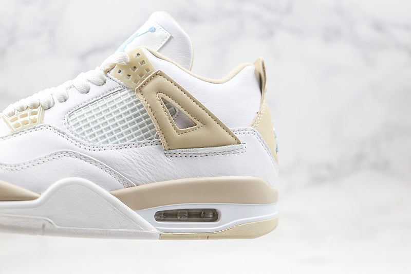 Nike Air Jordan 4 Retro Sand Linen White Tan Brown Sneakers