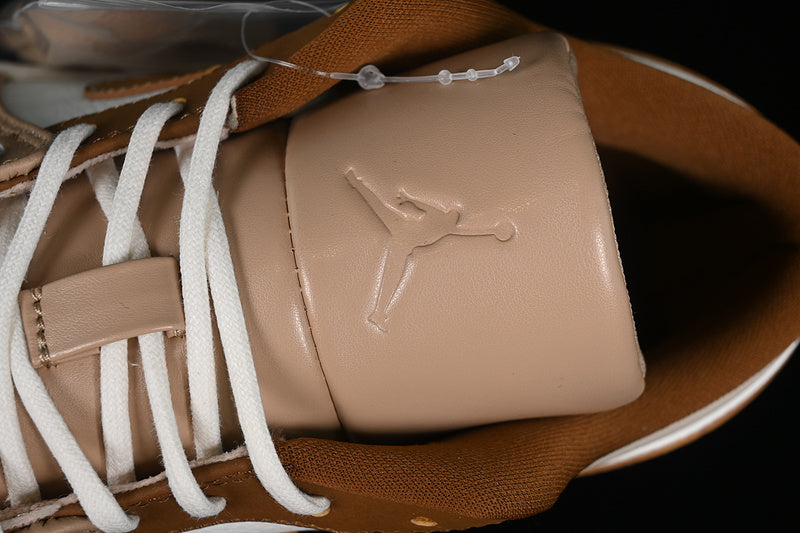 Nike Air Jordan 1 Low White Light Brown Sneakers