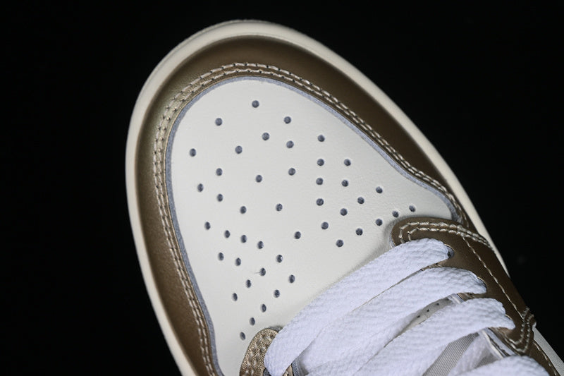 Nike Air Jordan 1 Low Year Of The Dragon Metallic Gold Grain Saturn Gold Cedar Sneakers