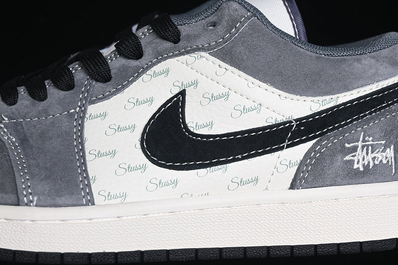 Nike Air Jordan 1 Low Black White Wolf Grey Sneakers