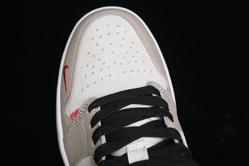 Travis Scott Fragment Design Nike Air Jordan 1 Low The North Face Black White Khaki Sneakers