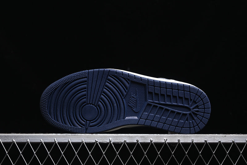Nike Air Jordan 1 Low Navy Sole Grey White Sneakers