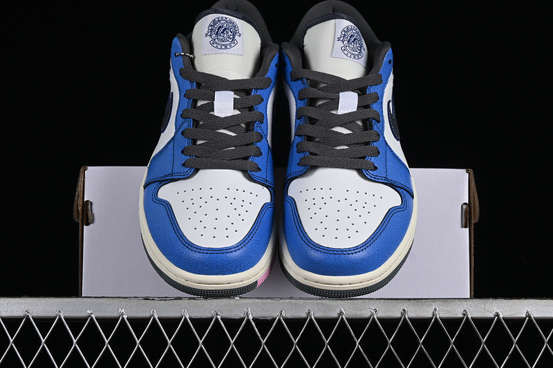 Nike Air Jordan 1 Low Flight Vintage Summit Blue White Sneakers