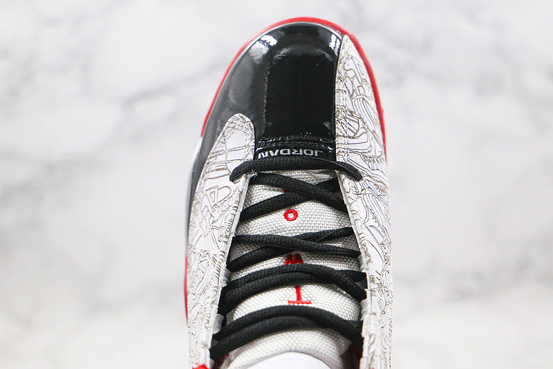 Nike Air Jordan Dub Zero White True Red Black Sneakers
