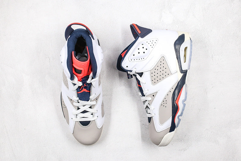 Nike Air Jordan 6 Retro Tinker 2018 White Gray Infrared Sneakers