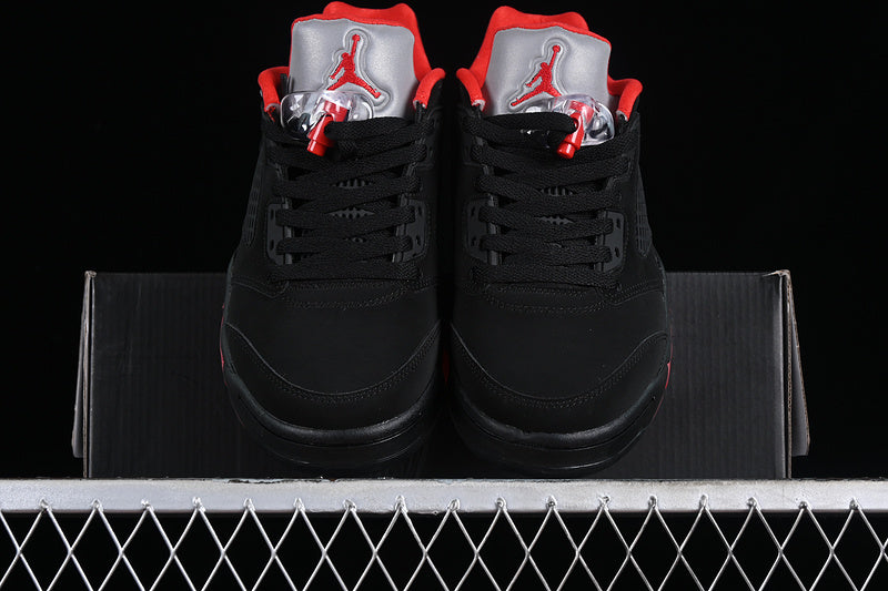 Nike Air Jordan 5 Retro Low Gym Red Metallic Hematite Black Sneakers