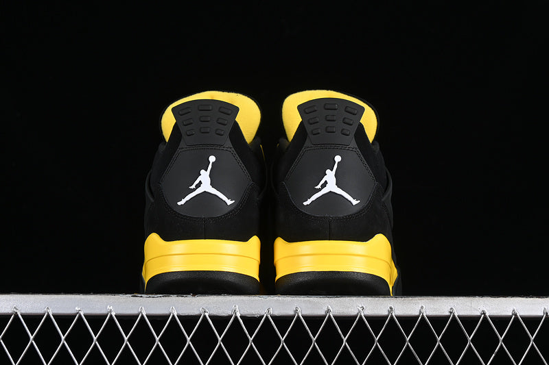 Nike Air Jordan 4 Retro Thunder Black Tour Yellow Sneakers