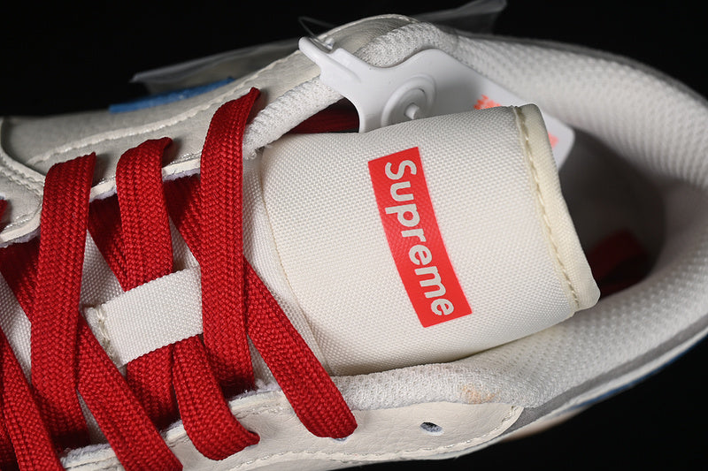 Nike Air Jordan 1 Low Supreme Grey White Red Blue Sneakers