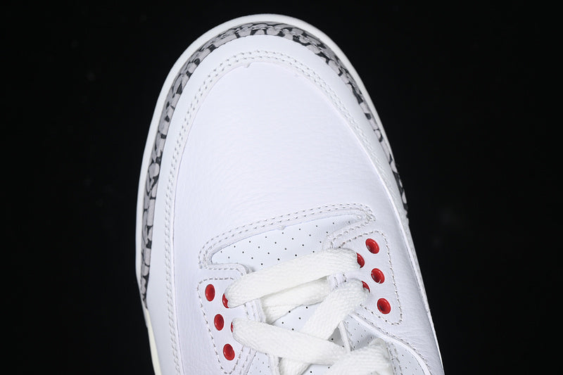 Nike Air Jordan 3 Retro White Cement Reimagined Fire Red Sneakers