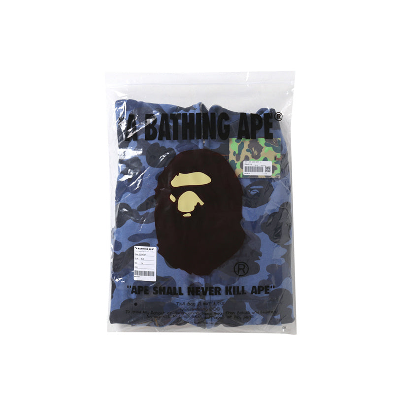 A Bathing Ape Shark Head Classic Fur Hoodie Blue